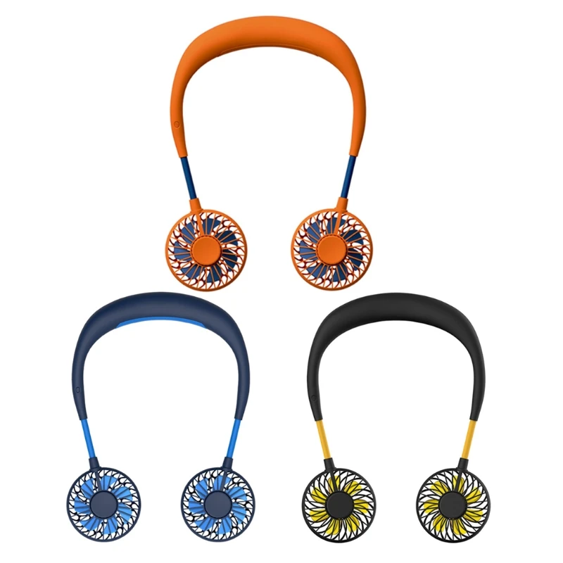 Sports Portable Hanging Neck Fan Mini Air Cooler USB Rechargeable Small Personal | Бытовая техника