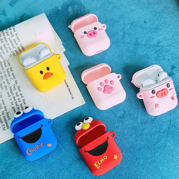 

Wholesale for AirPods Case Cute Cartoon Pattern Bluetooth Wireless Earphone Cases for Air Pods 2 Accessories Charging Box