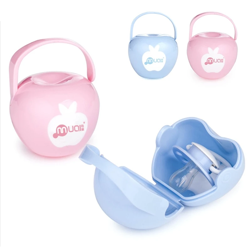 Portable Baby Infant Pacifier Nipple Travel Case Little Apple Shape Storage Box