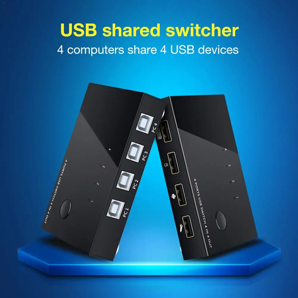 Распределительный коммутатор USB 2,0, 4 порта, адаптер USB для периферийных устройств, концентратор, 4 шт., 1 usb-устройство для принтера, сканер