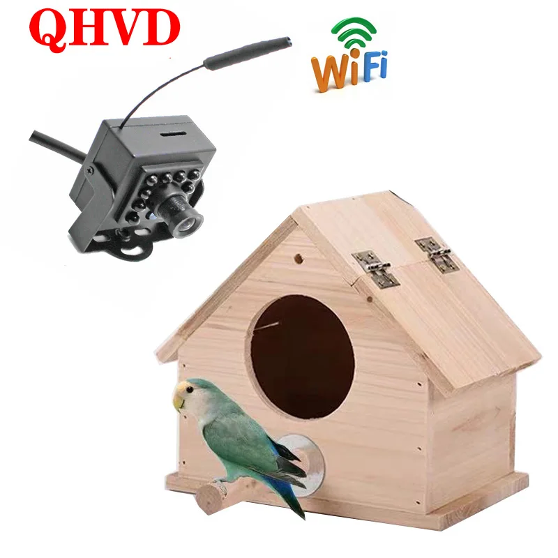 

Mini infrared night vision 940mn WIFI HD H.265 1080P 5MP P2P ONVIF small surveillance pet bird watching camera TF card slot