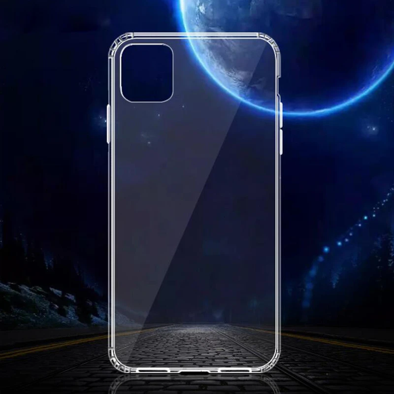 Christmas New Year Cover For iPhone 11 Max Pro XR 8 7 6 6S 5S Plus Cartoon Santa Claus Elk Phone Case For iPhone 11Pro X XS Max - Цвет: Transparent TPU