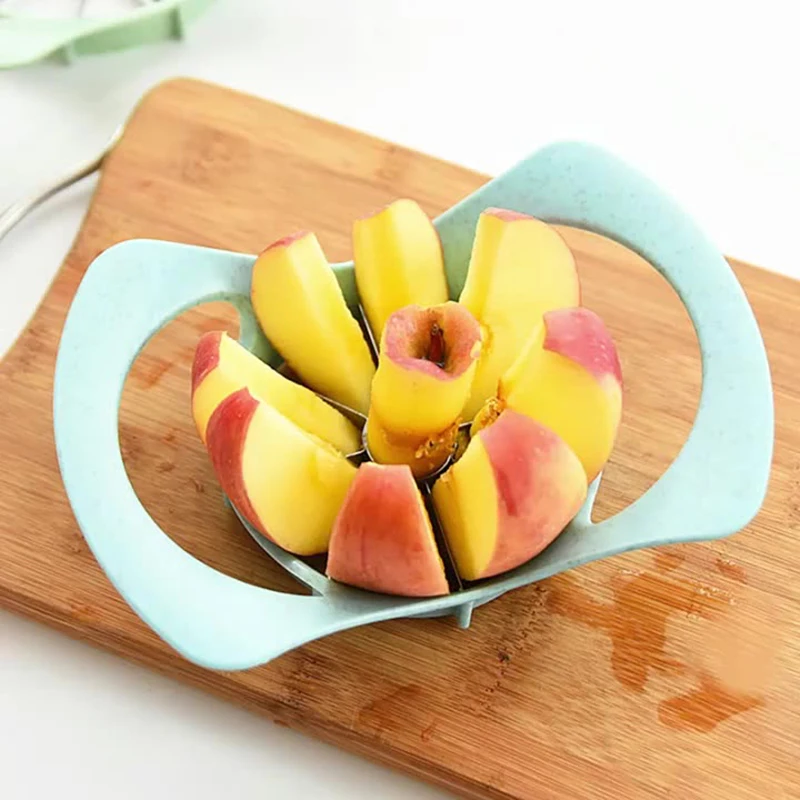 Multifunctional Wheat Straw Stainless Steel Fruit Cutting Splitter Apple Slicer To Remove Fruit Corer Tool Cut Artifact fruit slicer food slicer apple slicer apple cutter