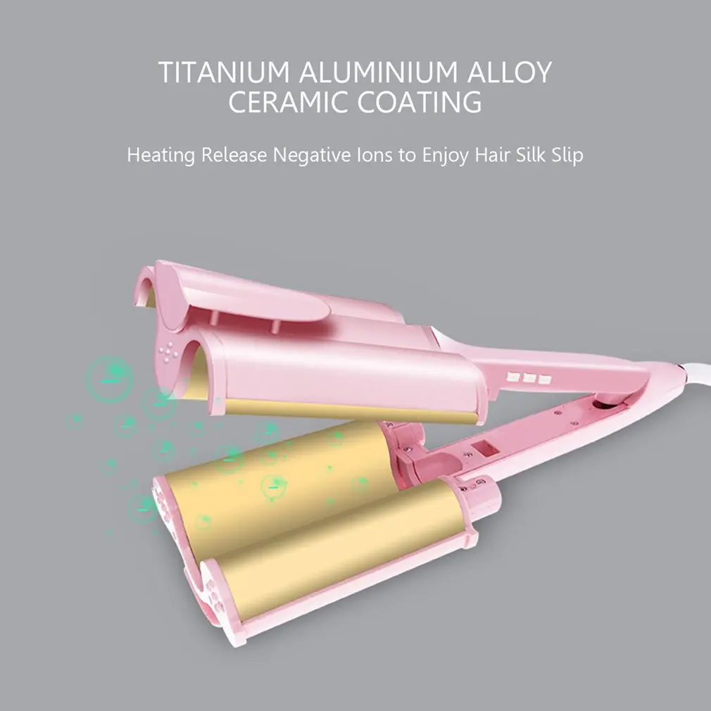 Multi-Function Egg Roll Bar Water Ripple Hair Curler Big Roll Egg Head Three Stick Wave Portable Hair Curler