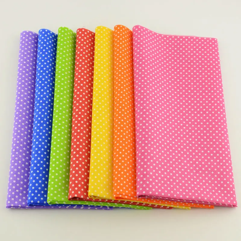 Африканская анкарская ткань 7 шт. белый горошек узор хлопчатобумажная измеритель