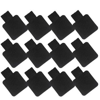 

Self-Adhesive Pen Holder with Elastic Band Loop 12 Pcs Black Leather Pencil Stylus Loop Holder for Book,Notebooks