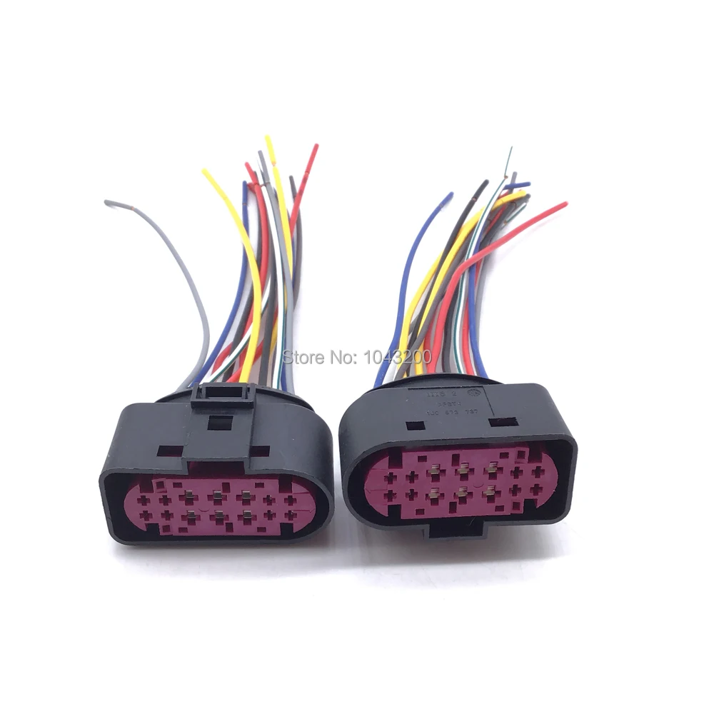 2 X ксеноновые фары для Audi VW Skoda Seat 14 контактов разъем с проводом 1J0973737 / 1J0 973