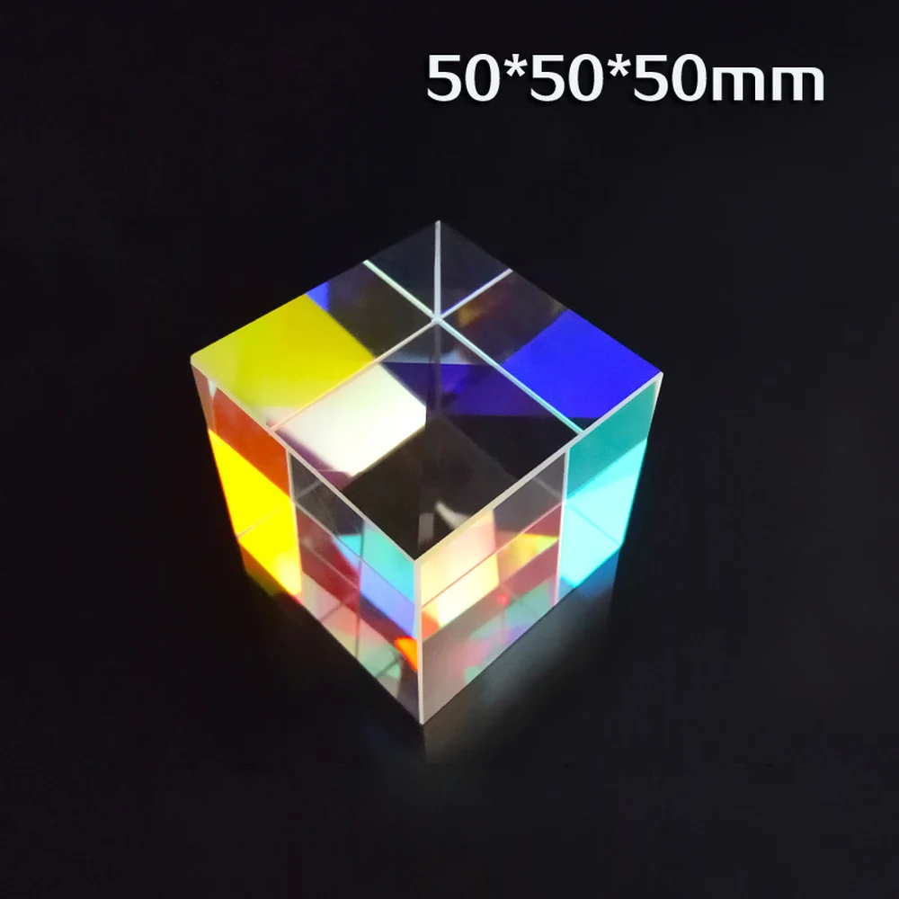 Большой Цветовая Призма шестисторонняя яркие 50x50x50 мм куб творческие фон для фотографии в оптическом эксперименте инструмент