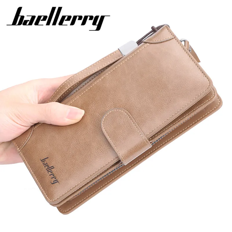 

Baellerry Men Wallets Classic Long Style Card Holder Male Purse Quality Zipper Large Capacity Big Brand Luxury Wallet For Men