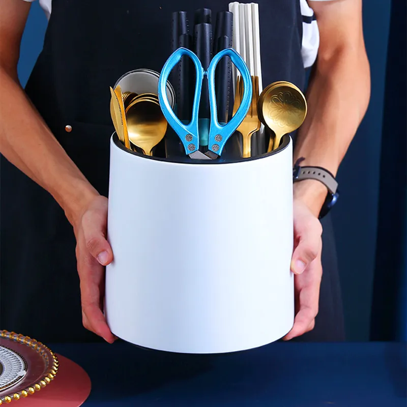 

Kitchen Knife Rack, Knife and Chopsticks, One Free Rotating Knife Rack, Multifunctional Removable Knife Storage Bucket