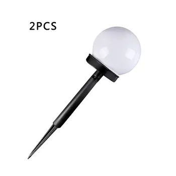 

New style solar lawn lamp plug-in lamp spherical plastic material milky white sphere for Garden/Holiday/Christmas