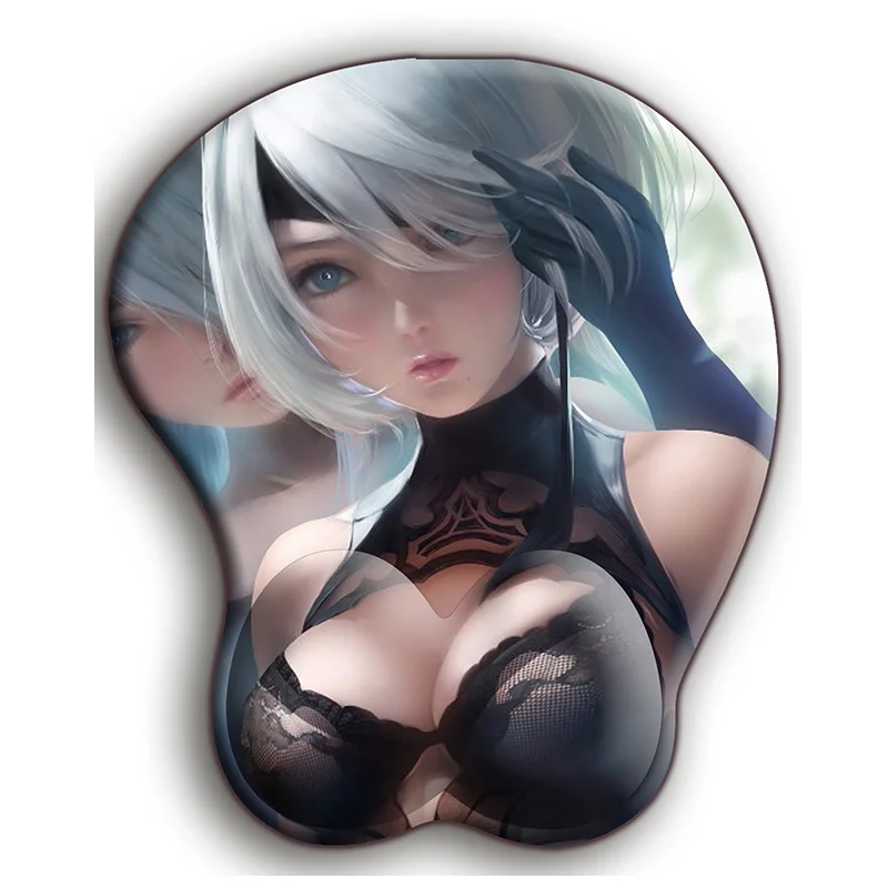 3D сексуальный коврик для мыши красивая девушка подставка для запястья мягкая кремнеземная гелевая грудь игровой геймер Йорга No 2 type B коврик для мыши NieR: Automata 2B