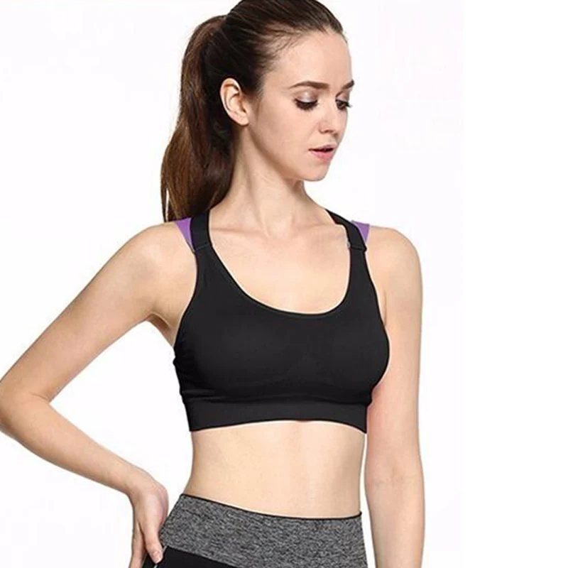 

Sports Bra Women Lady Cross-back Breathable Shock Proof Quick Drying Seamless ring yoga moisture wicking underwear