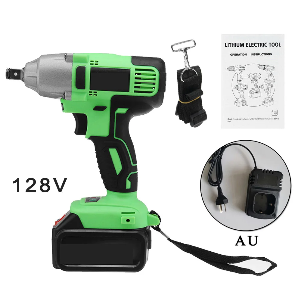

128V 16000mah Rechargeable Cordless Electric Impact Brushless Wrench Hand Input: 110-220V, 50-60Hz High Quality