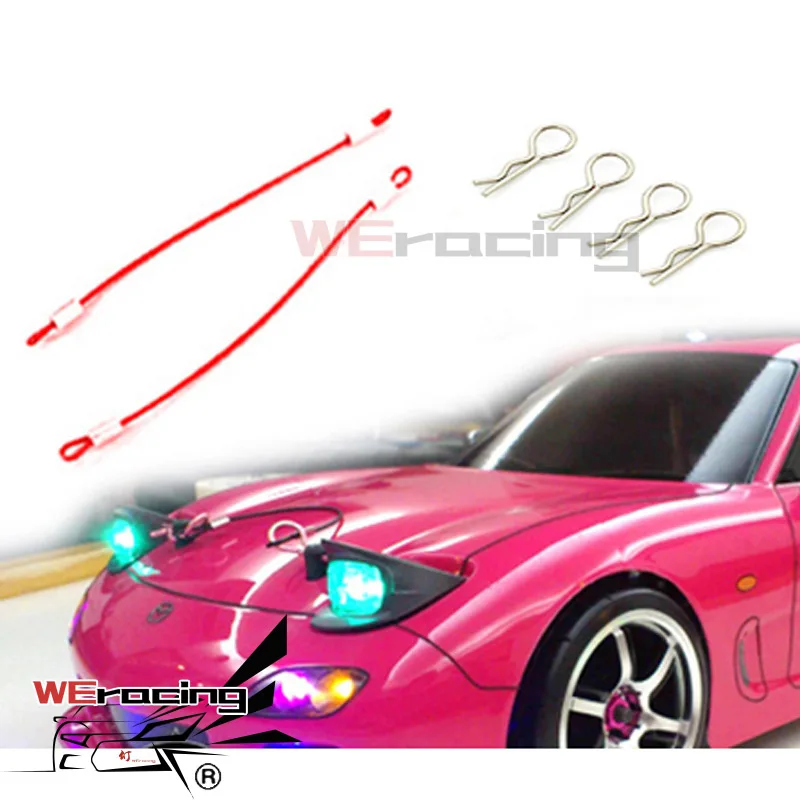4 шт. гоночный зажим R Pin 1/10 1/8 1/16 RC стальной проволочный автомобильный корпус
