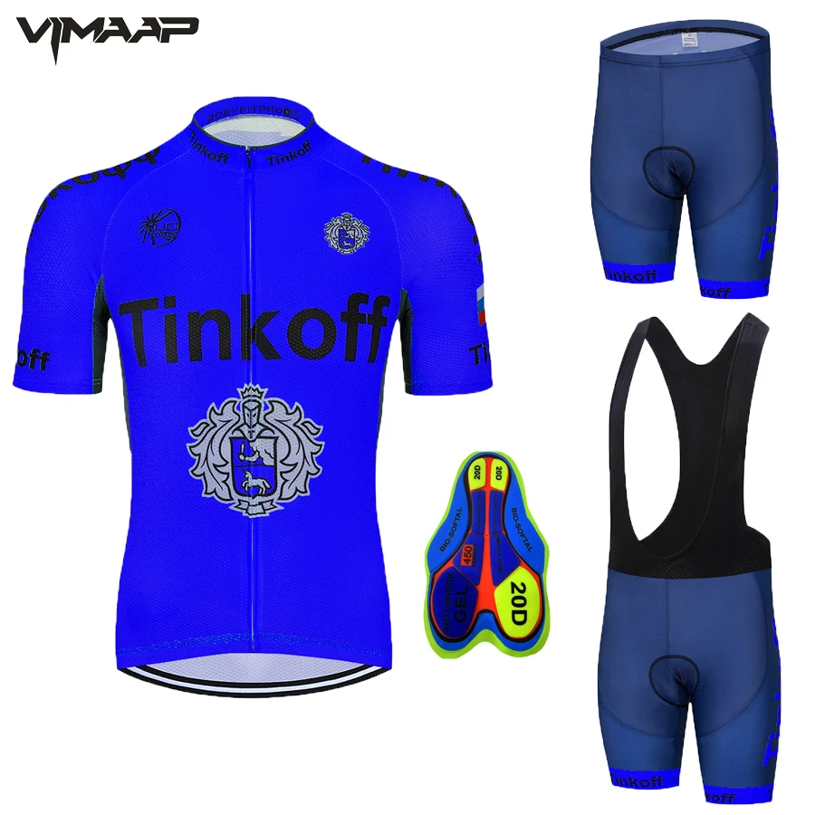 Комплекты для велоспорта Tinkoff велосипедная форма летний комплект из Джерси
