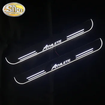 

Customized 4PCS Moving LED Welcome Pedal Car Scuff Plate Pedal Threshold Door Sill Pathway Light For Toyota Crown Athlete