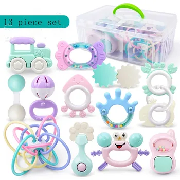

0-12 Months Newborn Baby Teether Toys Baby Toys Hand Hold Jingle Shaking Bell Ring Baby Rattles Toys