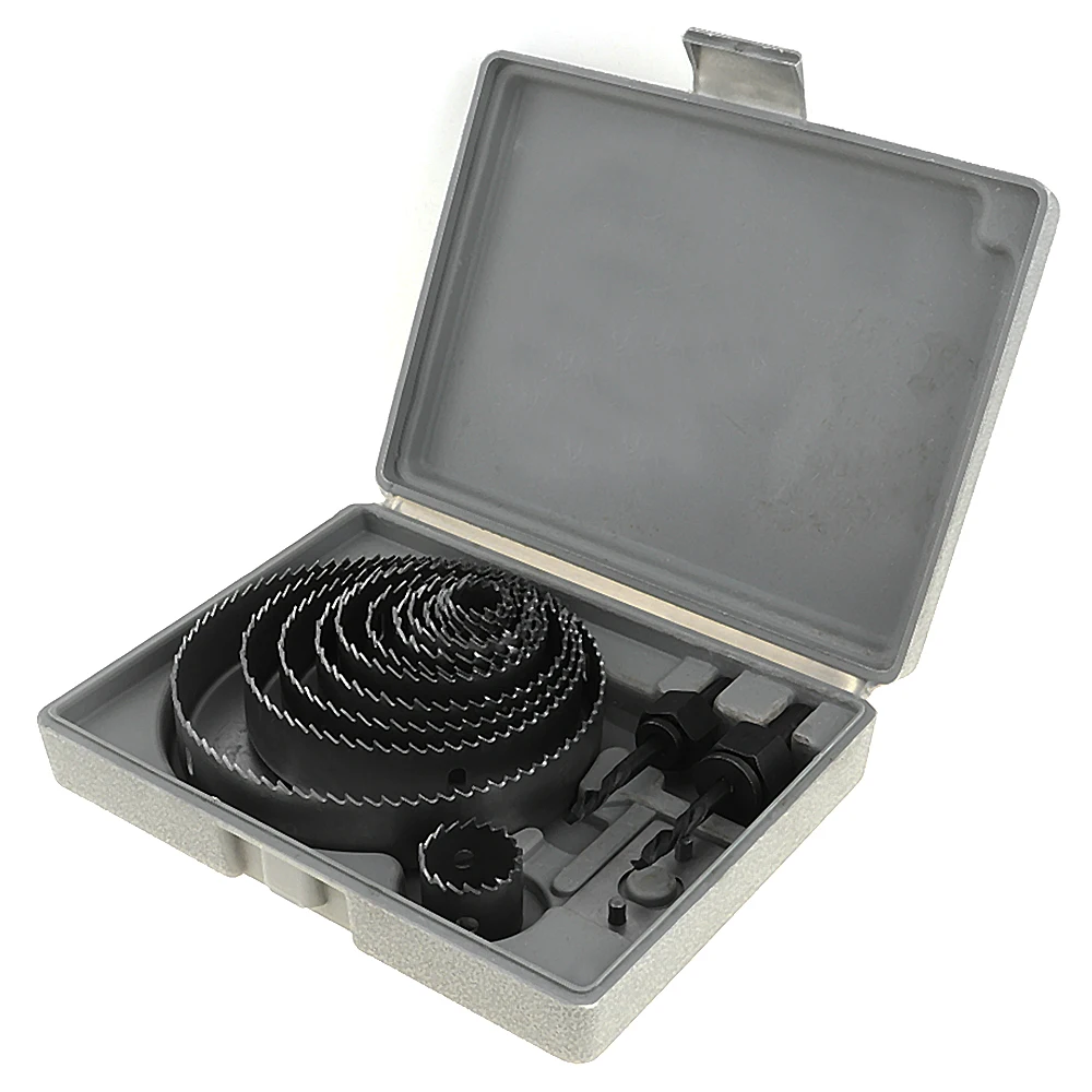 13pcs 19mm-127mm Hole Saw Bit Cutting Set Kit Drilling Tool Round Case Drill Bits for Cutting Wood