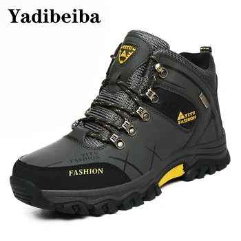 

Brand Men Winter boots men Outdoor Hiking Boots plush Warm Snow Boots men Sneakers Brand Men Winter shoes men Outdoor Army Boots