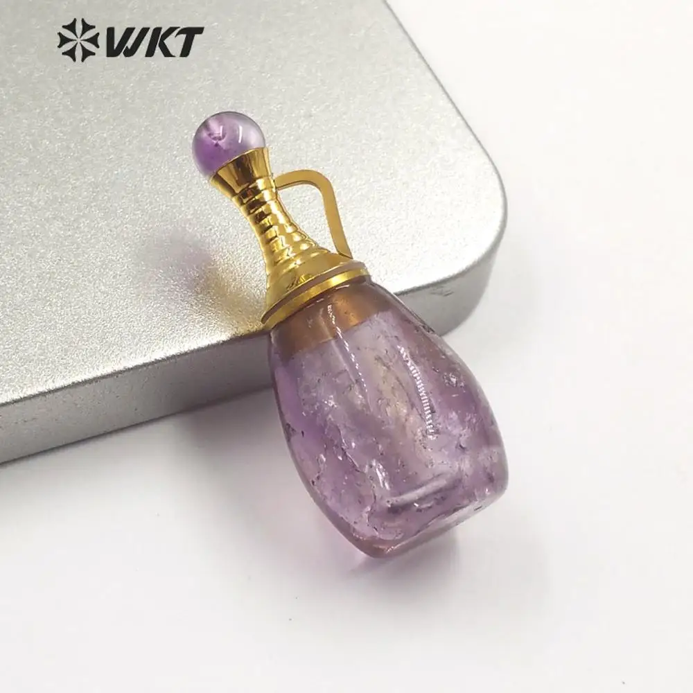 c (gold) WT-P1496 WKT Новинка! Натуральный камень подвеска флакон духов кулон Женская мода Маленькая подвеска в виде бутылочки парфюма ювелирные изделия - Окраска металла: c (gold)
