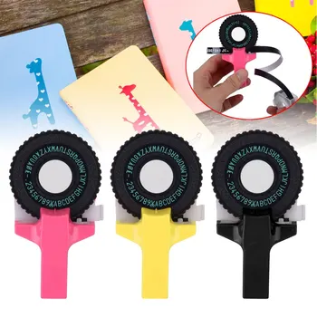 

Embossing Label Maker Yellow / Pink / Black Plastic Manual Label Maker Letters Numbers Printer Tape-cutting with Tape
