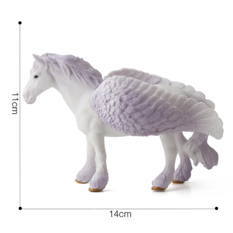 Pegasus Единорог фигурки и игрушки Pegasus эльф Tenma миниатюрные животные модель для детей подарок настольный домашний Декор детские игрушки