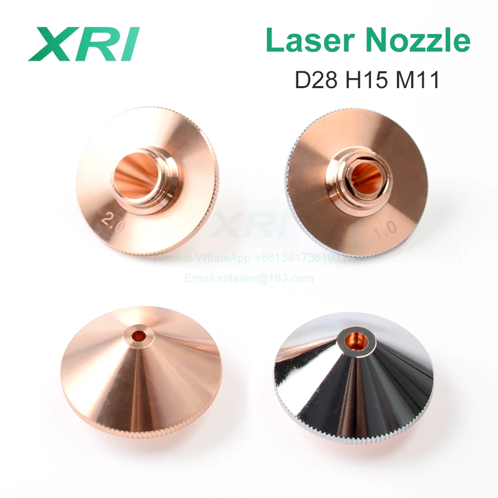 Laser Nozzle For Precitec WSX Dia.28mm Caliber 0.8 - 5.0mm Single Layer / Double Layers  Fiber Laser Cutting Nozzles