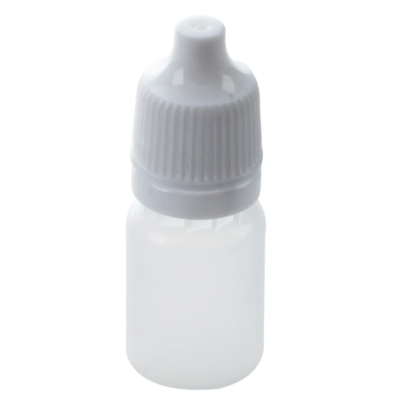 

NEW- 10 Pcs Empty Eye Dropper Bottle Plastic Eye Liquid Screw Cap Lids 5ml