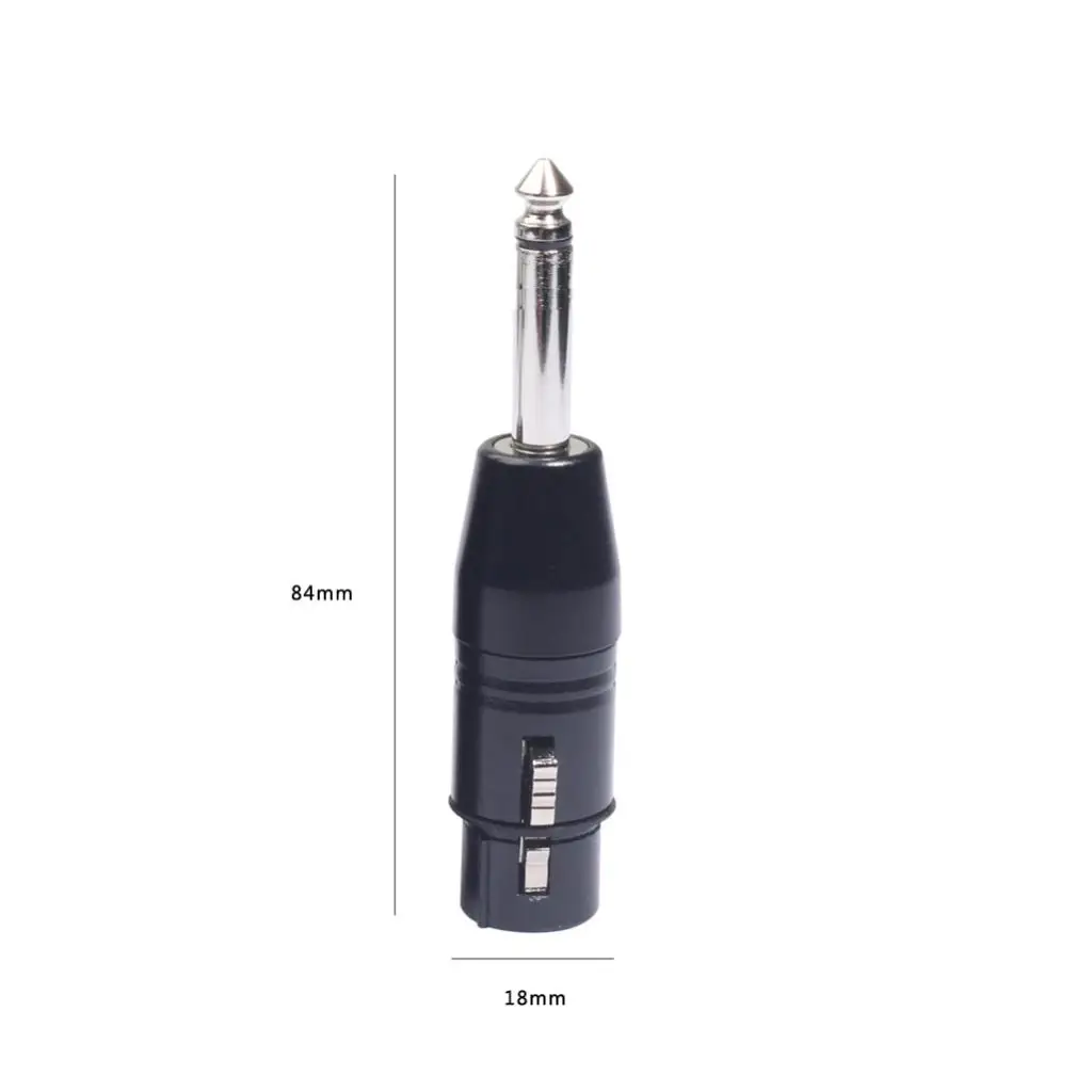 3 Pin XLR Female to 6.35mm Male Mono Jack Lead Adapter Microphone Leader