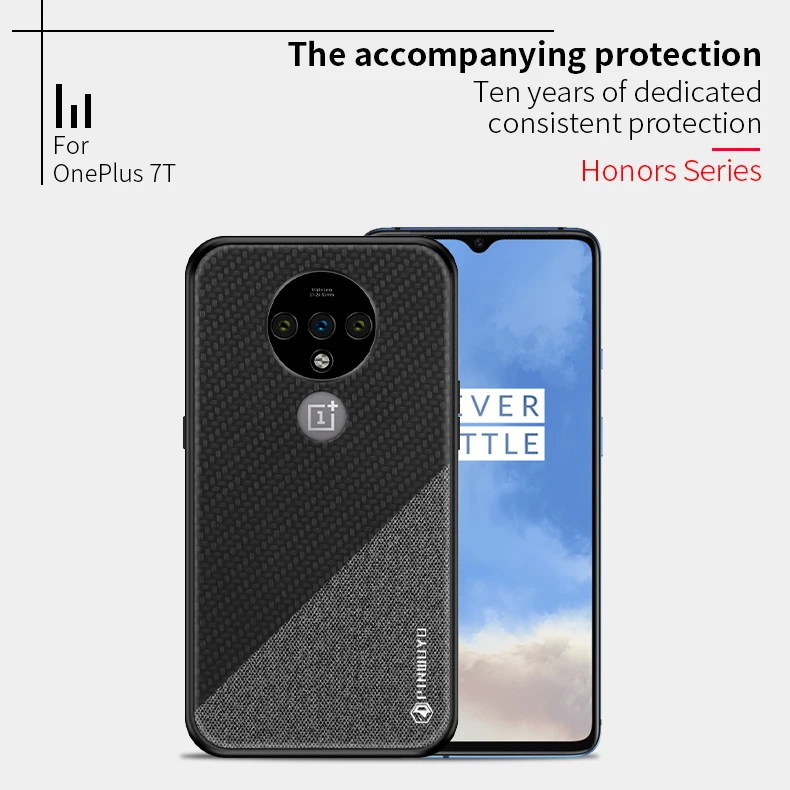 OnePlus 7T PINWUYO кожаный чехол для OnePlus 7T Плетеный тканевый Жесткий Чехол для OnePlus7T мобильный чехол для телефона