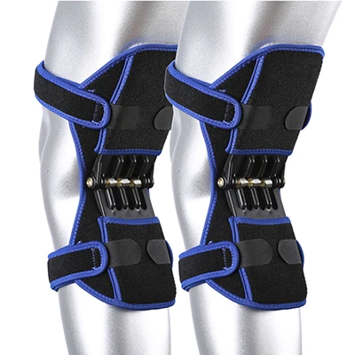 Joint Support Knee Pads Breathable Power Lift Joint Support Bandage Knee Pad Power Knee Stabilizer Pads Spring Force Knee Booste - Цвет: 1 pair blue