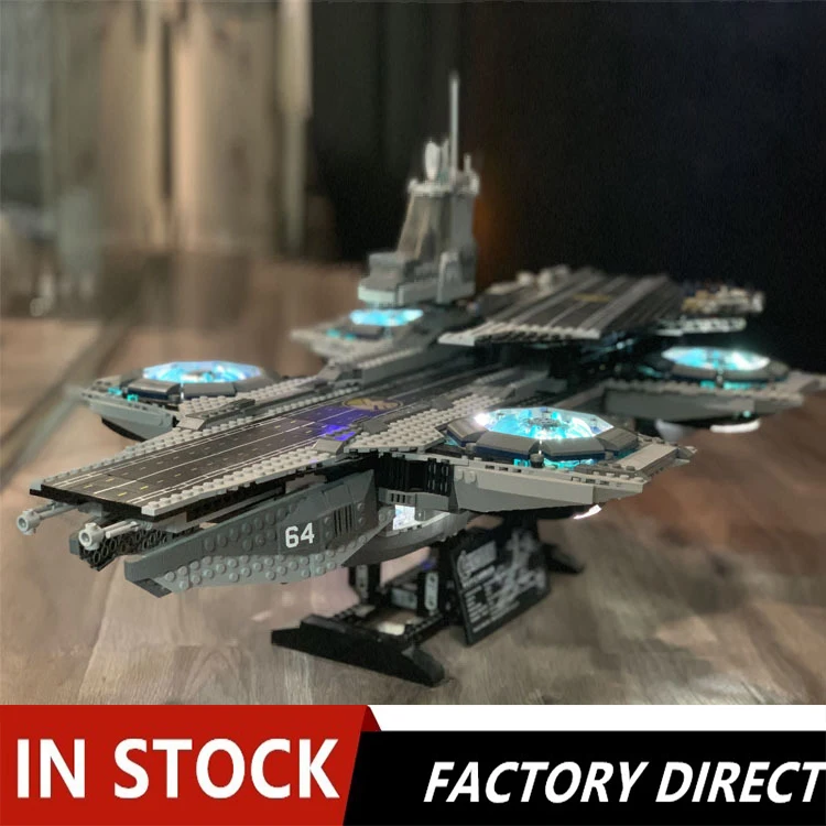 07043 Супер Герои серии щит Helicarrier со светом Мстители Строительные кирпичи игрушки 3057 шт совместимы с 76042 подарки