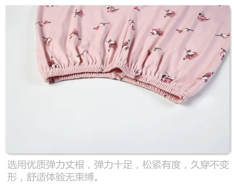 Большие размеры XXXXXL, модные пижамные комплекты, женская одежда для сна, весенние милые Мультяшные Новые хлопковые женские пижамы с длинными рукавами 78223