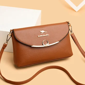 

Vintage Small Flap Crossbody Bag Fortote Bag Shoulder Leather Handbag Female Simple Causal Pure Color Messenger Bag Bolso Mujer