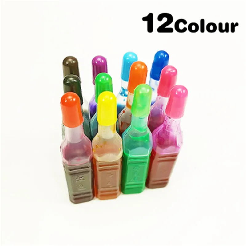 

12 Color DIY Dye Pigment For Slime Addition Supplie Clear Liquid Making Slime Kit Polymer Clay Model Art Crystal Mud Toy For Kid