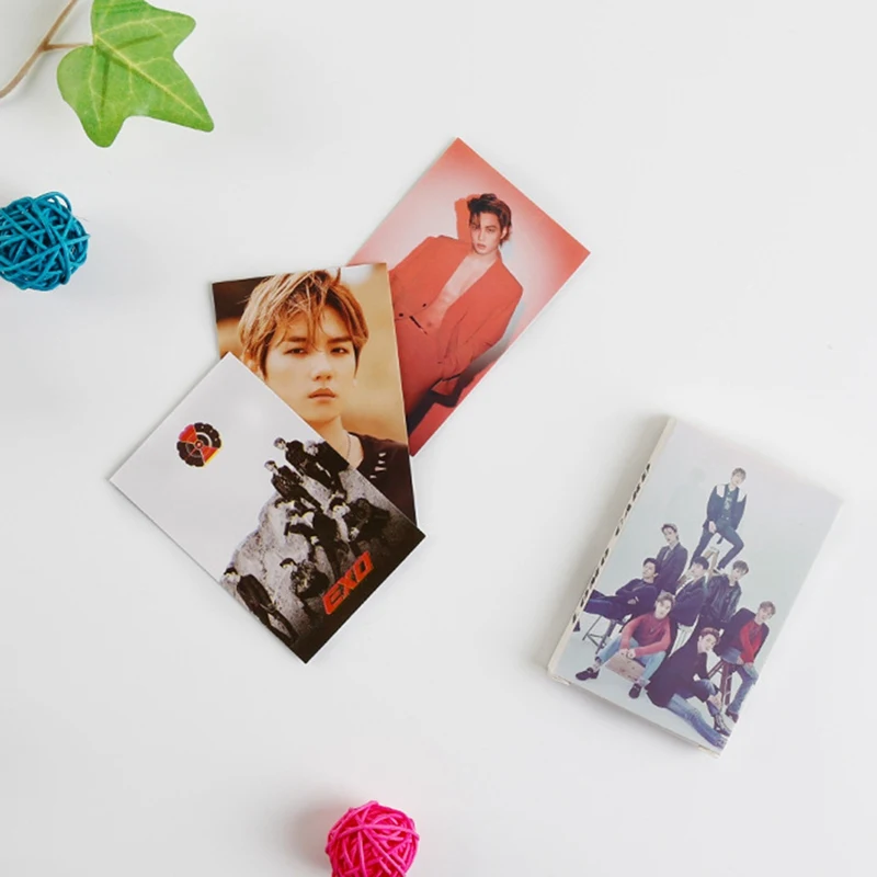 32Pcs/Set KPOP EXO CHANYEOL SEHUN Self Made Paper Lomo Card Photo Card Poster HD Photocard Fans Gift Collection