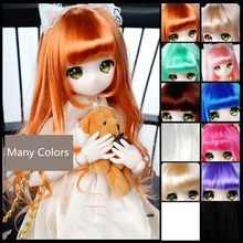 

Kawaii Doll Wig 1/6 1/4 1/3 BJD Wig for Blythe/DD/SD/Msd/Minifee/Yosd Doll Accessories,Doll Hair Long Wig for Dolls,Size 6-10''