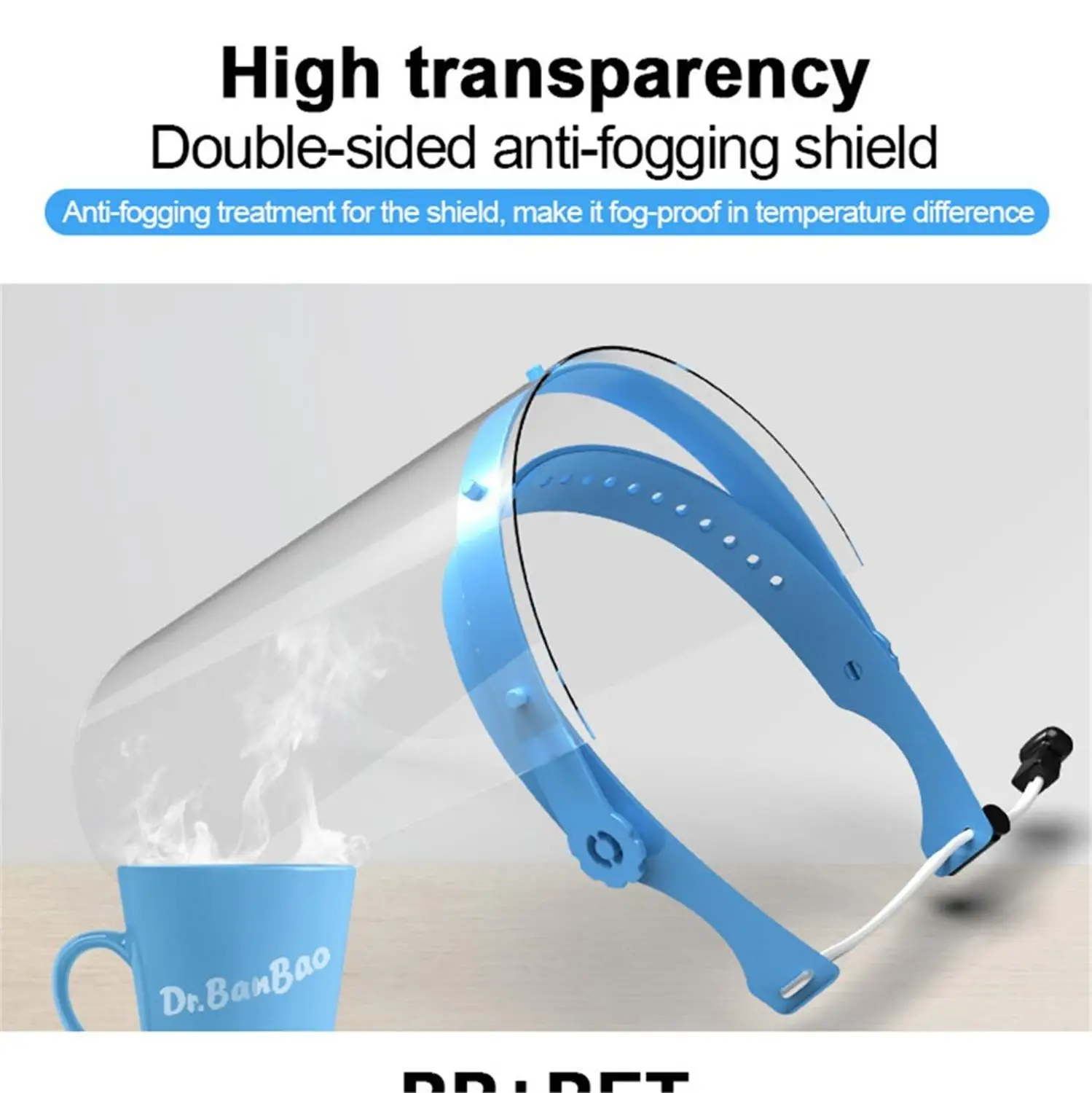 

10pcs Shield Replacement Disposable Face Mask Full-Face Protective Mask Anti saliva Anti-Fogging Stretchy Headband