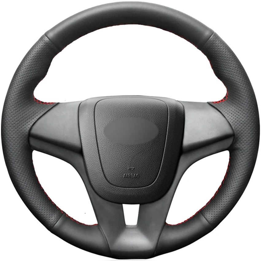 

Black PU Faux Leather Steering Wheel Cover for Chevrolet Cruze 2008-2015 Aveo Orlando 2009-2015 Holden Cruze 2010 Ravon R4 2016