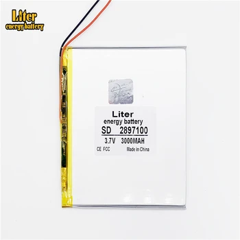 

3.7 V 2897100 3000mah lithium polymer rechareable batteries battery lipo tablets battery