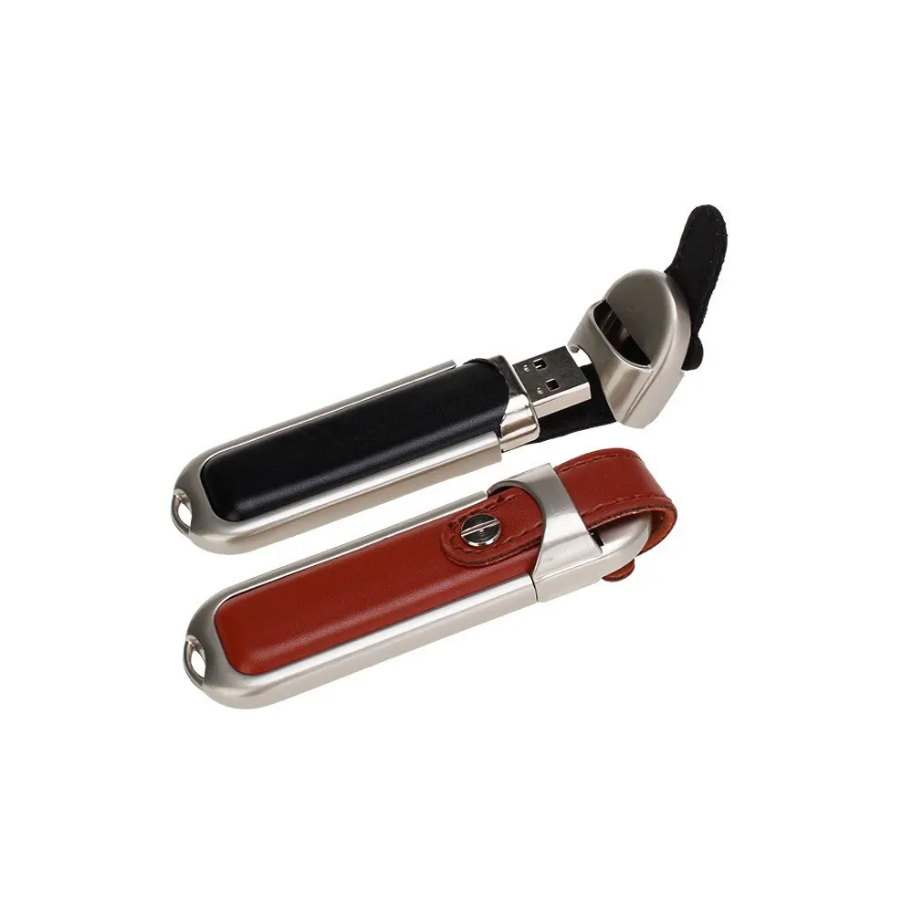 Металлическая кожаная Флешка USB 128gb usb 2,0 4GB 8GB 16GB 32GB 64GB портативная зарядка для теленфона memory stick Пользовательский логотип Бесплатная