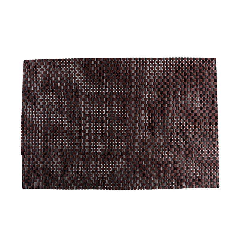 PVC Dining Place Mat Non-slip Table Placemat Heat-resistant Cup Coasters Decoration Home Pad Coaster Kitchen Accessories - Color: Bronze