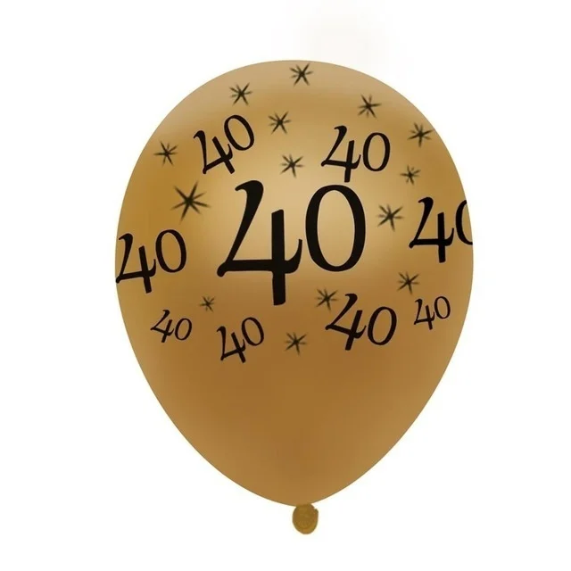 10 шт. 10 дюймов золотой цифровой номер 30th 40th 50th латексные шарики с принтом юбилей неоновые стикеры свадебные принадлежности