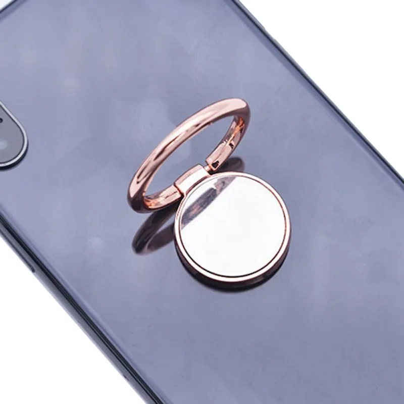 Металлическое кольцо для телефона, держатель, вращающийся на 360 градусов, подставка для мобильного телефона, кольцо с пряжкой, круглые наклейки Mirrow, переносное кольцо для телефона - Цвет: Rose Gold