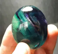 Rare Natural Fluorite Egg Quartz Crystal Point Healing 80g 2