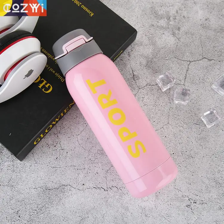 500ml Vacuum Insulated Travel Bottle Outdoor Camping Water Coffee Flask With Bouncing Cap Thermos Mug Termo Termos Water Bottle