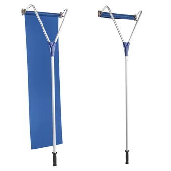 

20FT Telescopic House Head Roof Snow Rake Snow Removal Hand Tool Adjustable Slip-proof Rod Roof Rake For Removing Snow