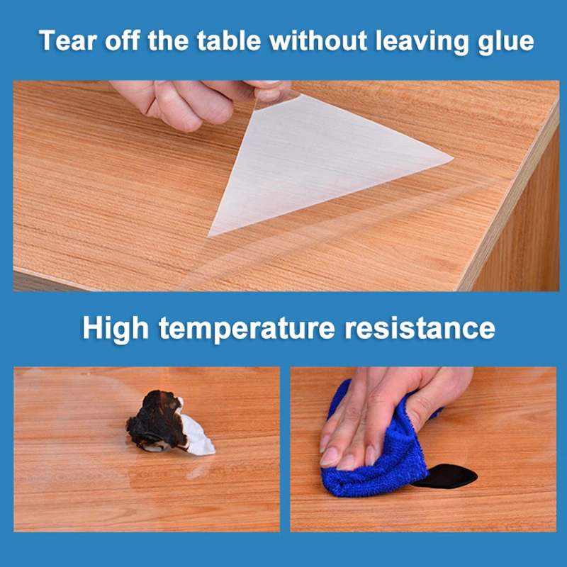 Furniture Film Adhesive Table Protective Film Glossy Clear Protection Anti-scratch Heat Resistant Furniture Stickers For Home