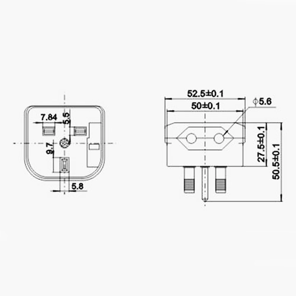 ЕС 2 Pin к 3Pin переходник Мощность гнездо дорожный преобразователь для камеры мобильный телефон смарт-зарядное устройство электронного оборудования для зарядки